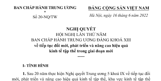 Nghị quyết Ban hành Chương trình hành động của Chính phủ thực hiện Nghị quyết số 20-NQ/TW về tiếp tục đổi mới, phát triển và nâng cao hiệu quả kinh tế tập thể trong giai đoạn mới.